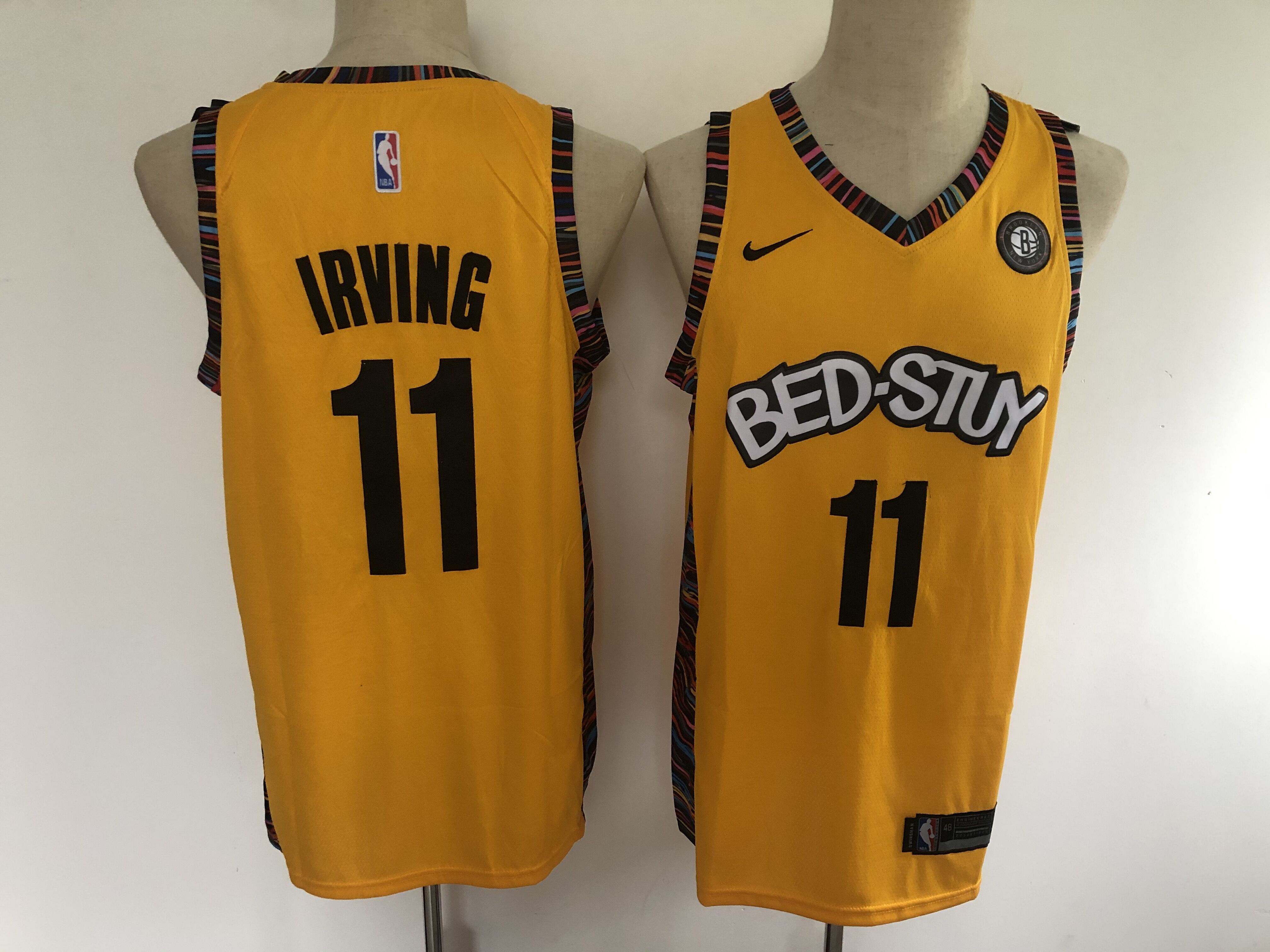 2020 Men Brooklyn Nets 11 Irving yellow Nike Game NBA Jerseys